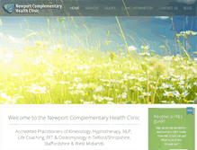 Tablet Screenshot of newportcomplementaryhealthclinic.co.uk